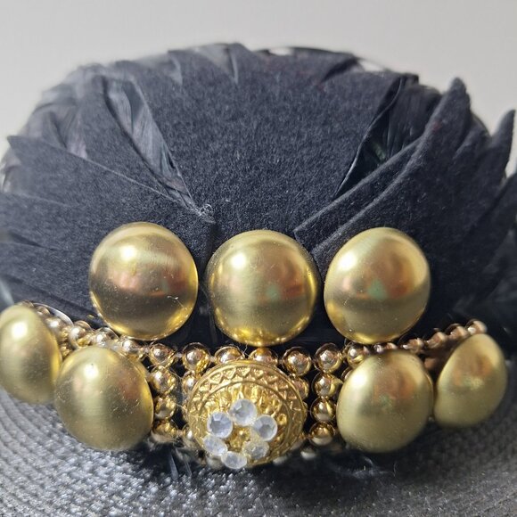 Amalgamated textile clothing union. Made in the USA Vintage feathered black hat - Picture 15 of 15